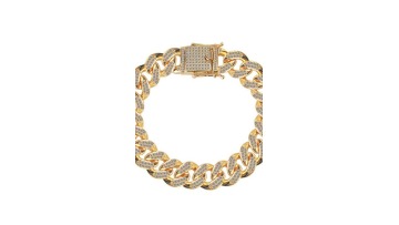 High Quality Factory Direct Sale 925 Sterling Silver Gold Plated Moissanite Cuban Link Bracelet1