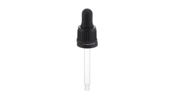 18/415 Black Tamper Evident/Child Resistant Dropper