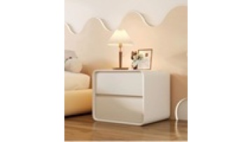 wholesale free sample modern Simplicity  Leather furniture  hotel home solid wood storage bedside bedroom table with drawer1