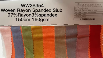 Super hot sale wholesale solid plain dyed  97% rayon 3% spandex  viscose bamboo fabric for summer dress1