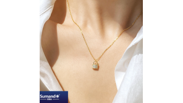 2022 new arrival fashion lock pendant solid 925 sterling silver with gold filed korean jewelry1