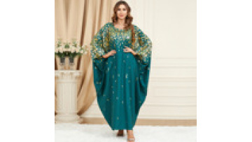 Islamic Clothing Women Turkey Muslim Dress Abaya Kaftan Kaftan Dubai Flower Printed Women Middle East Kaftan1