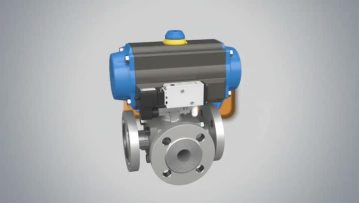 industrial 3 way flange ball valve