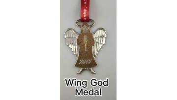 Angel wing God medal 