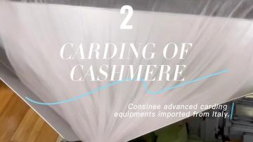 Consinee carding process of worsted cashmere 