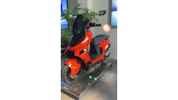 Sporty Orange Electric Scooter with Modern Black Accents