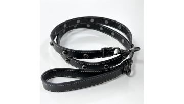 Black Adjustable Pet Belt Leash