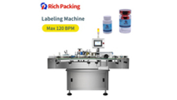 RQ-120 High Speed Sticker Adhesive Label Applicator Glass Plastic Round Bottle Labeling Machine1