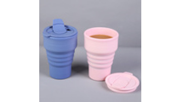 Factory price BPA Free Eco-Friendly Portable Foldable Collapsible 375ml Travel Sport Silicone Coffee Mug Cup With Lid1