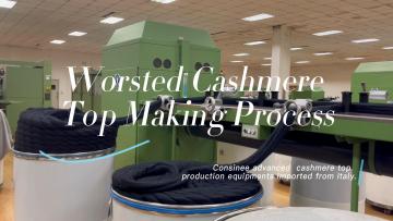 Worsted cashmere top making