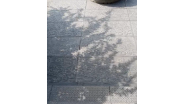 Flower rain over doorway stone tiles