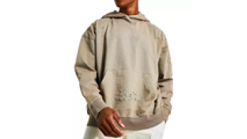 French Terry Distressed Ripped Vintage Cut Hoodie with Paint Splatter Blank Hoodies1