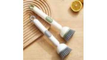 Long Handle Rotating Kitchen Dish Brush with Built-in Soap Dispenser Non-stick Safe Pot Pan Scrubber for Sink Cookware  Cleaning1
