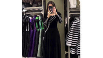 Wholesale Dubai Turkish Afghan Velvet Arab Kaftan Long Dress Plus Size Islamic Clothing Simple Printed Abaya Muslim Dresses1
