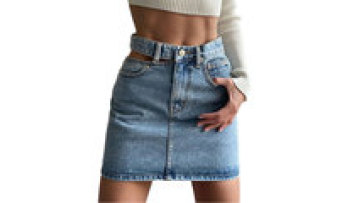 Wholesale Plus Size Womens Blue Stretch Hollow Out Denim Skirt Sexy Photos Women Short Skirts1