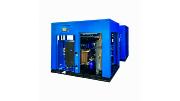 Dual-stage permanent magnet screw air compressor