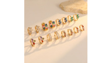 Hot Selling Jiexing Colorful Zircon Hoop Earrings in Blue, Green, and White for Women1
