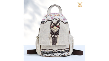 B348-MTY cotton and linen backpack
