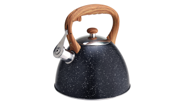 FH-410 exterior black marble-coated teapot