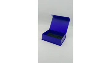 custom blue magnet box with foam