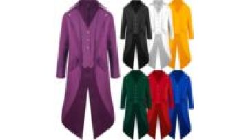 Vintage Victorian Steampunk Gothic Frock Coat - Men's Cosplay Halloween Costume Tailcoat1