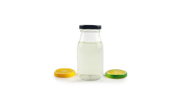 200ml glass milk bottle with metal lid