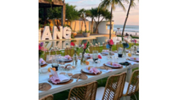 2024 New Design  Products  Commercial Furniture Rectangle Shape Nature Wood Hotel Outdoor Banquet Wedding Folding Table1