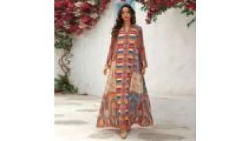 2025 New Muslim Dresses for Women Ramadan Dubai Abaya Long Dress Morocco Kaftan Robe Jalabiya Eid Fashion Printed Dresses1