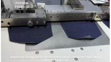 Automatic Denim Jeans Pocket Hemming Sewing Machine Unit FOXSEW FX8833D