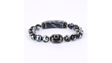 Fashion Jewelry Natural Dzi Agate Beads Bracelet China Tibetan Style Retro Bracelet1