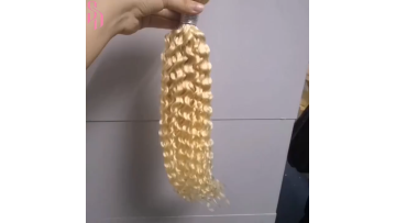 Wholesale 100% remy Hair extension vendors Blonde Cuticle Aligned Virgin Hair Raw Kinky Curly Weave 613 cheap human hair bundles1