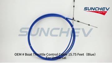 Boat Throttle Control Cable 15.75 Feet（Blue）