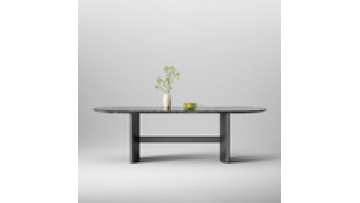 High-end villa modern design light luxury dining table dining room furniture luxury marble stone top dining table1