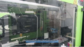 Production of semi transparent PC injection