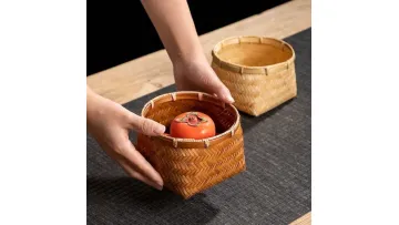 Hand Woven Circular Basket Storage for Storing Fruits and Snacks1