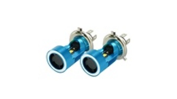 Double Color H4 Ba20d Cob 4led Motorcycle Headlight 12v High Power Motorbike Led Light Bulb Driving Light1