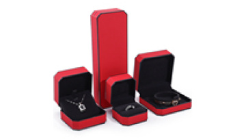 Han Hong Velvet inside wholesale high-end luxury custom logo leather jewelry box packaging necklace earrings red jewelry box1