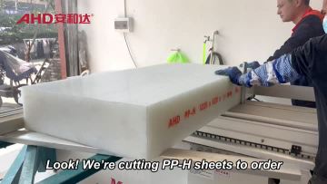 Acid and alkali resistant PP-H sheet cutting