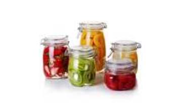 Clear Food Grade Glass Jar For Honey Canning Jars Storage Jars With Clamp Lid1