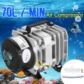 45W 70L/min HAILEA Electromagnetic Air Compressor Fish Tank Oxygen Air Pump Hydroponics 6 Way Air Aerator Pump