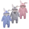 Tops Spring Autumn Newborn Clothes Mother Baby Jumpsuit Big Ear Children Clothes Zipper Cute Style Romper For 0-2 Years