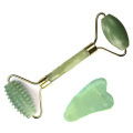 Home Decoration Crafts Stones Facial Massage Roller Double Head Jade Roller Natural Beauty Massager Face Lift Tool Green