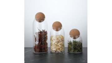 Hot Sale Wholesale Food Cookie Jar Candy Jar With Wooden Lid Price Glass Storage Jar1