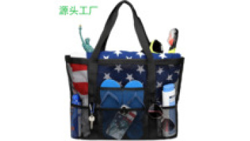 Amazon Bestselling Durable Mesh Black Beach Bag with 8 Pockets - 45L Toy Storage Bag1