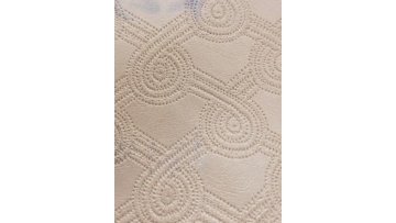 Cream Textured 0.8mm Artificial Leather: Premium Faux Leather for Eye-Catching Bag, Furniture & Decoration Use