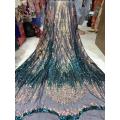 French Tulle Lace Fabric Exquisite Sequin Lace Fabric High Quality African Sequin Lace Fabric for Evening Party Dress Sewing