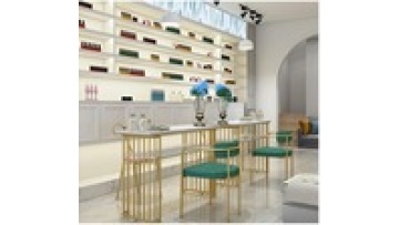 Free sample hot sale New models new design tempering glass wireless charge furniture Beauty salon Manicure Nail table1