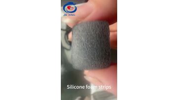 Black silicone foamed square strip