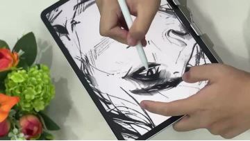 Drawing with a capacitive stylus