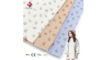 Custom Print Woven 100% Cotton Fabric Comfortable Organic Cotton Crepe Fabric for Baby Clothing1